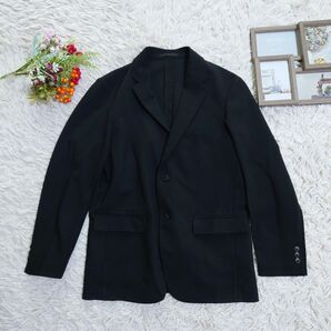 ユニクロ UNIQLO ジャケット(S)黒/洗濯可能/オフィス/セレモニー