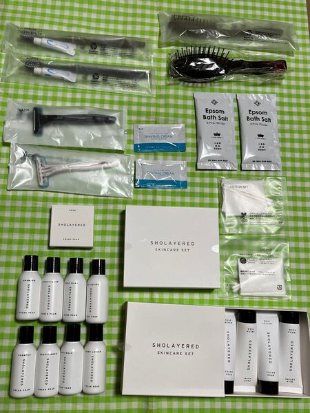 ショーレイヤード バスアメニティ、スキンケアセット他 ホテルアメニティ合計29個