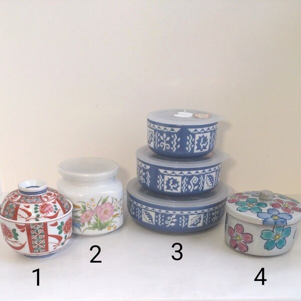 保存容器 調理器具 料理 食事 日用品 アンティーク 陶器 食器 蓋付 小鉢 和食器 懐かしい 保存 レンジ