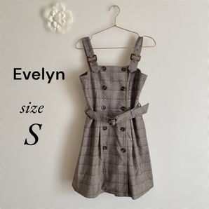 evelyn チェック柄 トレンチワンピース S