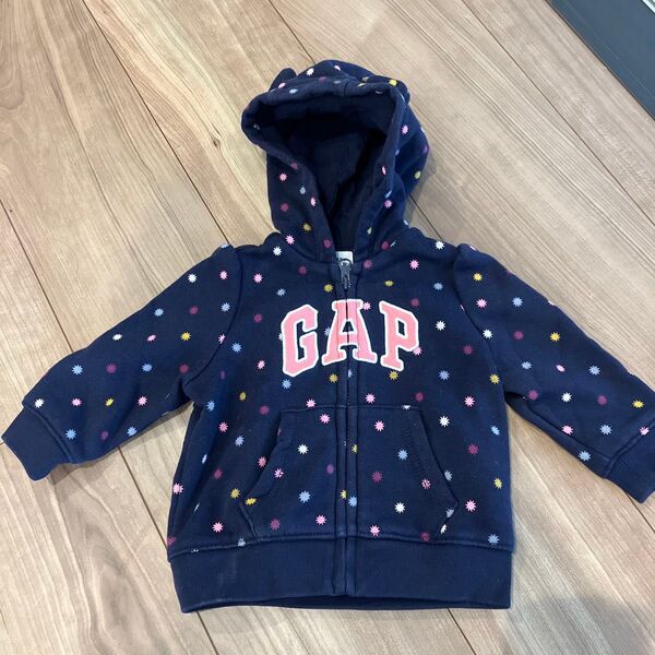 baby GAP クマ耳フードパーカー 60cm 3〜6month ネイビー