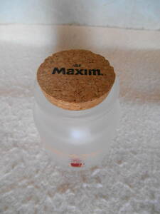 AGF Maxim(味の素コーヒーブランド)プレゼント品 ガラス製ミニ密閉保存容器 コルク蓋 瓶ボトル(USED) 