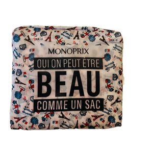 新品 エコバッグ エッフェル塔 モノプリ フランス パリ MONOPRIX バッグ エコバック 白系