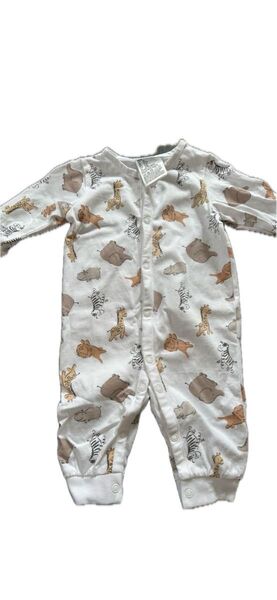 H&M ロンパース アニマル柄 62 未使用