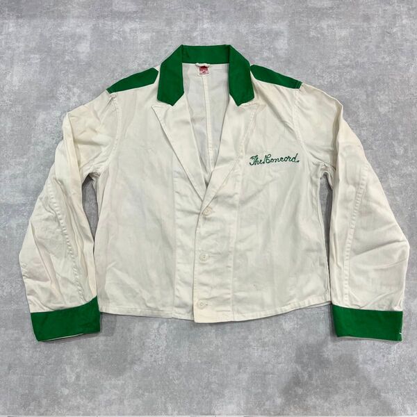 OK UNIFORM 40S~50S ミルクマンジャケット ホワイト グリーン