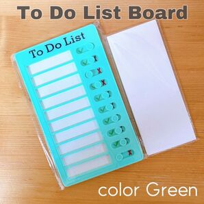チェックボード 忘れ物 タスク管理 買い物 ToDo リスト 新生活 グリーン