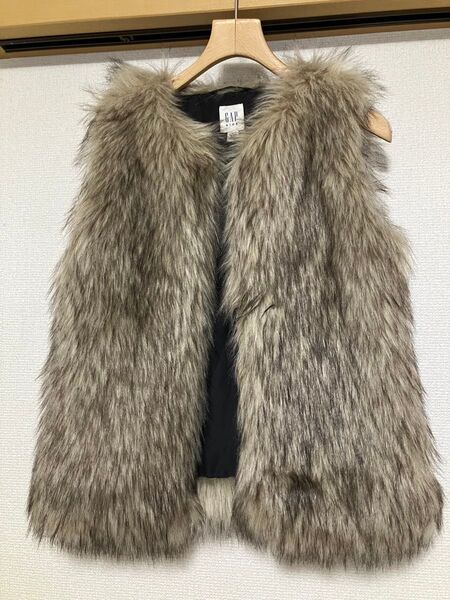 GAP KIDS フェイクファーベスト ブラウン系