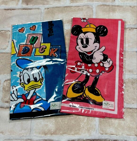 Disney ミニー&ドナルド ハンカチ