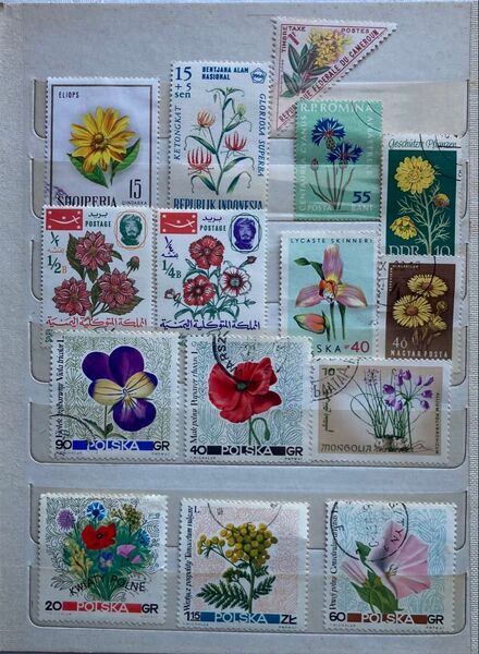 世界の花の切手 使用済み 外国切手
