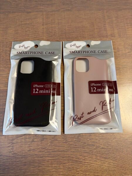 iPhone12mini ソフトケース 2色セット 12041