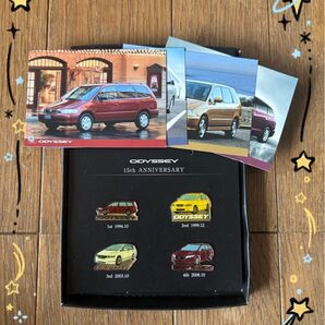 ホンダ オデッセイ 15周年記念 ピンバッジ&カードセット