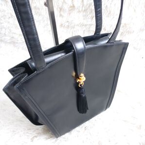 キタムラ レザー ショルダーバッグ ゴールド金具 ブラック