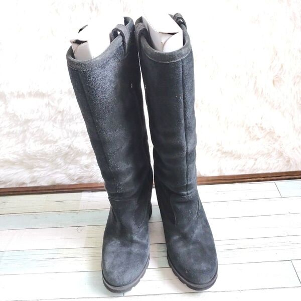 UGG アグ ロングブーツ スエード ブラック ムートン