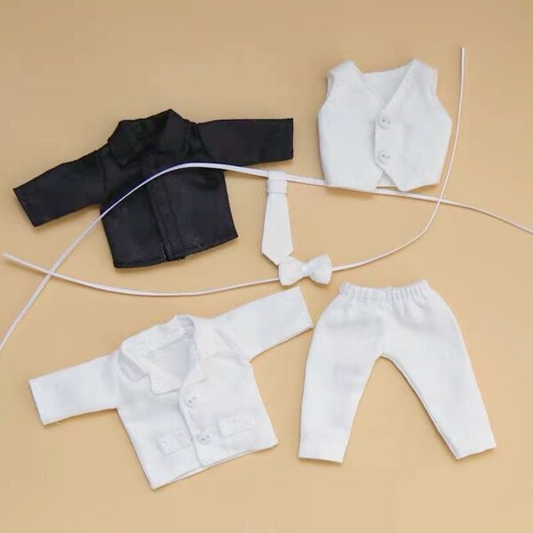 スーツ 服 フォーマル ピコニーモP ピコドー9 オビツ11 ねんどろいどどーる ふく パンツ 人形 ドール 着せ替え 黒 白
