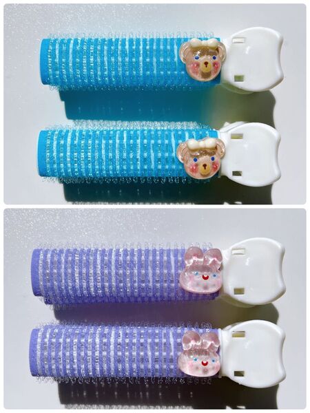 前髪カーラー 手巻きカーラー 根本クリップ マジックカーラー 4個