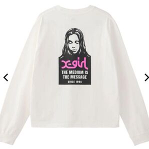 X-girl MESSAGE AND FACE L/S TEE エックスガール ロンT 新品 XG