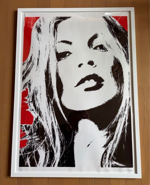 ジャッキー シェフィンズ Jackie Cheffins ケイト モス Kate Moss 額装 ポスター87.5cm×63cm