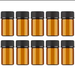 遮光ガラスボトル2ml 10個 瓶 小分け アロマオイル アルコール 携帯 テスター