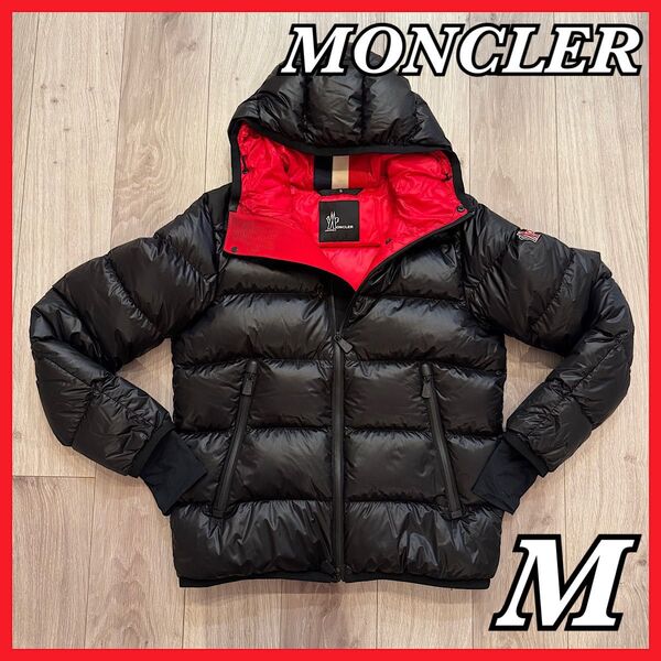 メンズ ダウン ダウンジャケット ジャケット ブラック レッド モンクレール MONCLER M