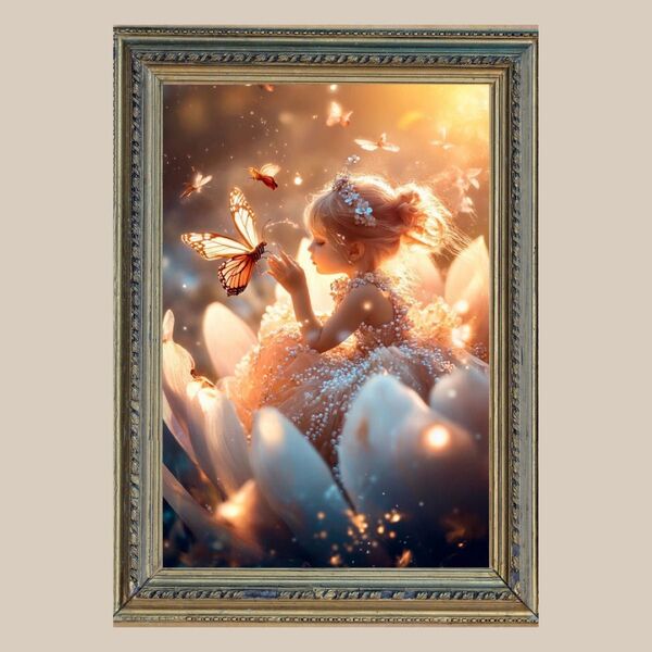 心の癒し☆小さな女神☆No.12【開運絵画風ヒーリングアート】