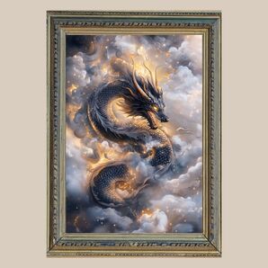 ☆ 黒龍 ☆ No.10【開運風水絵画風・ヒーリングアート】