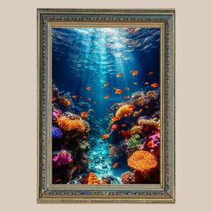 ☆珊瑚礁の世界☆ No. 10【開運風水絵画風・ヒーリングアート】