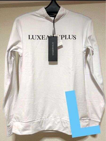 LUXE AKM PLUS リュクスエイケイエムプラス AKM ゴルフウェア モックネック 長袖 ホワイト