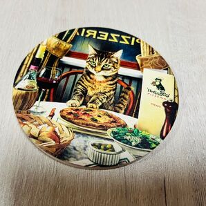 コースター 猫 ピザ おしゃれ
