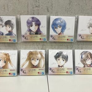 2024年 エヴァンゲリオン 一番くじ G賞 全8種コンプリート キャンバスアート 水彩画タッチ ミニキャンバス 外袋付
