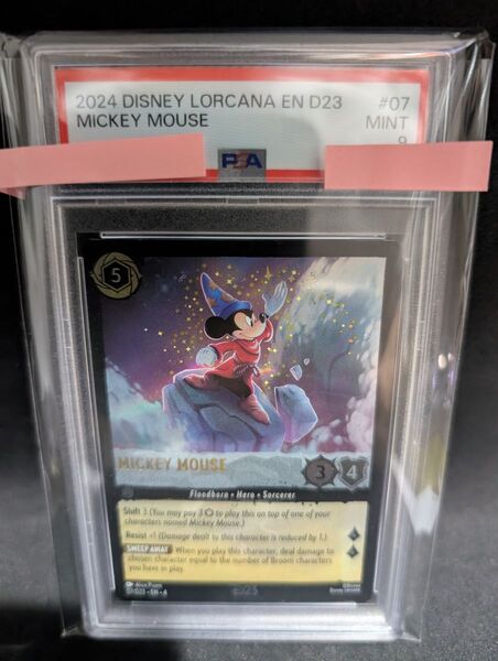 ロルカナ ミッキーマウス d23 限定 プロモ ファンタジア PSA9 インクランド探訪