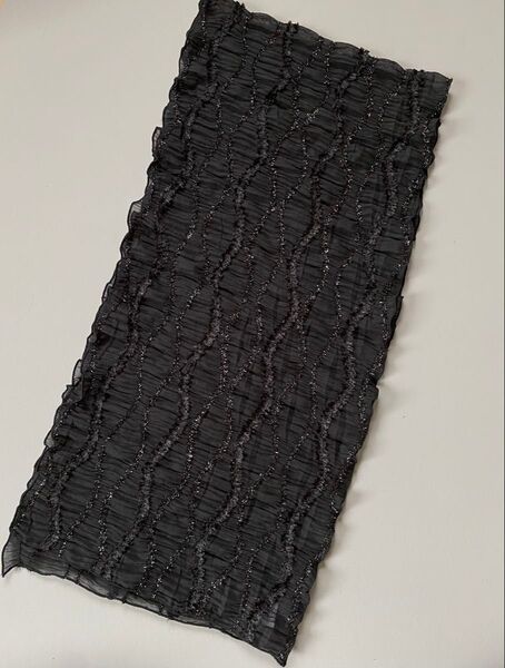 ★新品 帯揚げ アムールパフ 振袖 黒