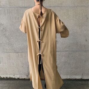 select MOCA by son 後ろリボンが可愛い大人ゆったりワンピース