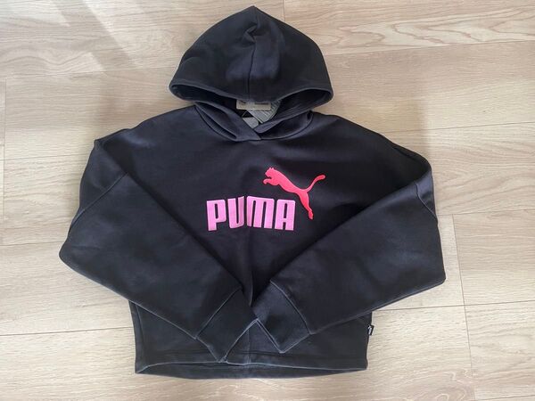 PUMA パーカー 黒 150cm GIRLS