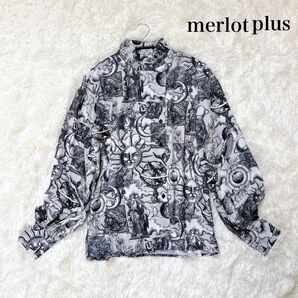 お洒落 レトロ ヴィンテージ 総柄 長袖シャツ