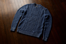 希少品 Aran Crewneck Sweater アバクロ cottonセーター 正規品 Abercrombie ＆ Fitch 本物 Mens メンズ_画像1