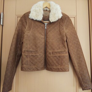ZARA ジャケット レザージャケット 羊革 ボア