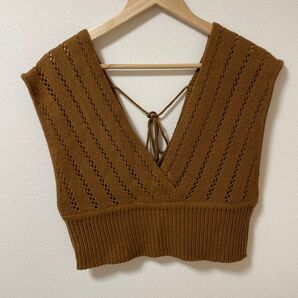 And Search アンドサーチ ニットベスト ビスチェ