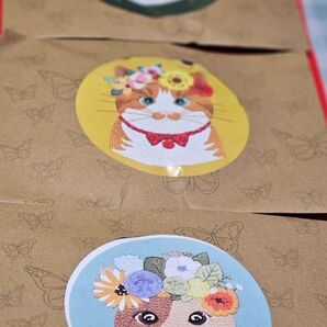 刺繍 素材パッケージ スターターキット 猫 3個セット