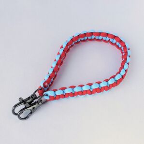 【ハンドストラップ】パラコード ライトブルー×レッド