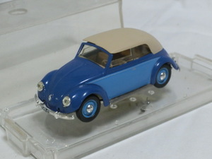 ポルトガル製VITESSE ビテス 1/43 フォルクスワーゲン カブリオレ 室内閉 青/薄青 未使用 VOLKSWAGEN Cabriolet VW