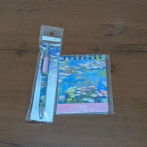 クロード・モネ 睡蓮 メモ帳とシャープペン