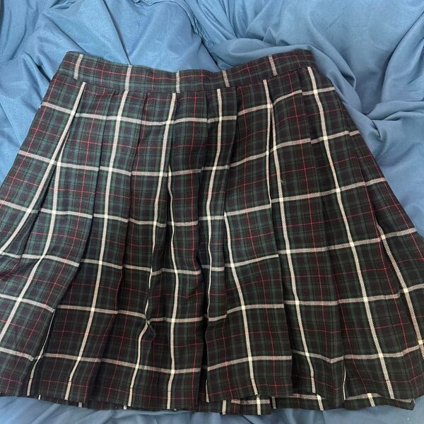 チェック柄 プリーツスカート