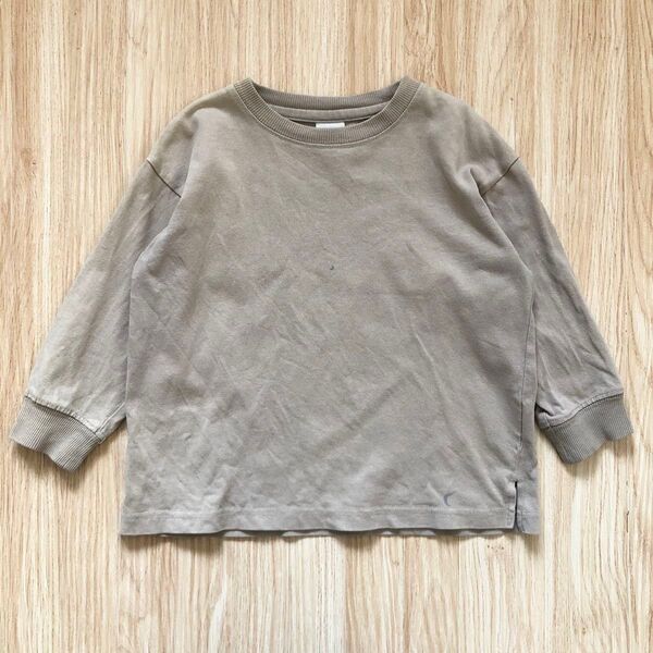 Devirock devirock デビロック キッズ 男の子 女の子 トップス ロンT 長袖 グレージュ 110cm