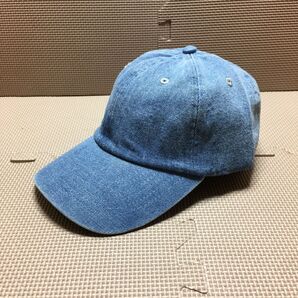 新品 ニューハッタンのキャップ デニムのライトブルー