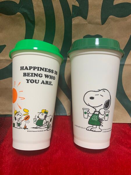 スターバックスリユーザブルカップ スヌーピー PEANUTS SNOOPY Snoopy STARBUCKS スタバ オフホワイト