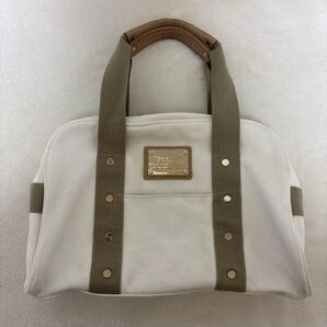 Ravissan ラヴィッサン ホワイトキャンバス トートバッグ PCバッグ ハンドバッグ