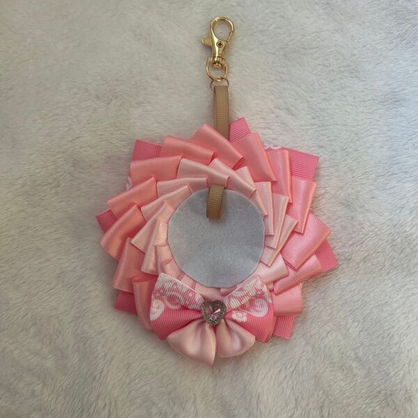 難あり ハンドメイド ロゼット 痛ロゼット ピンク グラデーションロゼット