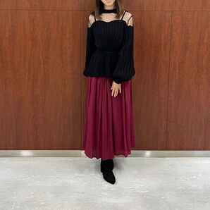 ニット トップス ブラック レディース FREE