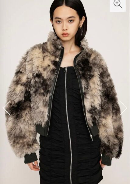 今季新作 sly CURLY BOA CROP ブルゾン カーリーボアクロップブルゾン ブラック 新品 ファーブルゾン スライ