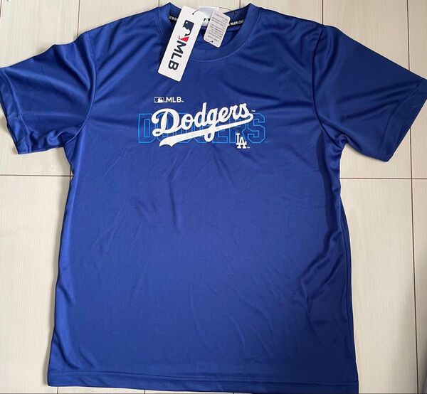 新品 Lサイズ MLB ドジャース 半袖ロゴTシャツ メッシュ